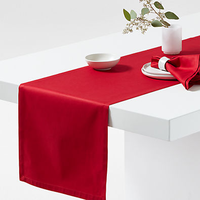 View Aspen 120" Red Organic Cotton Runner details