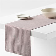 Aspen 90" Striped Organic Cotton Table Runner