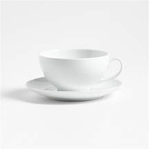 Aspen 12-oz. Cappuccino Cup with Saucer + Reviews | Crate & Barrel