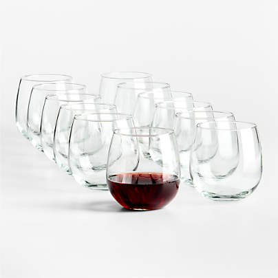 Aspen 17-Oz. Stemless Red Wine Glasses, Set of 12