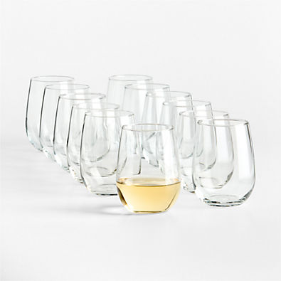 View Aspen 17-Oz. Stemless Wine Glasses, Set of 12 details