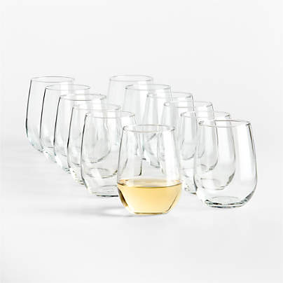 Aspen 17-Oz. Stemless Wine Glasses, Set of 12