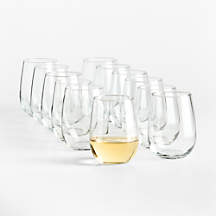Stemless Wine Glasses, Set of 12