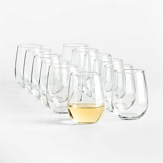 Aspen 17-Oz. Stemless Wine Glasses, Set of 12