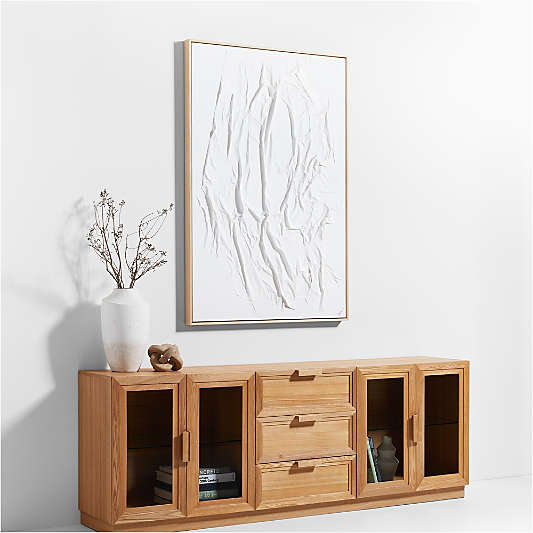 "Aspen" by Patrick St.Germain 41"x61" WhiteTextured Framed Wall Art Print