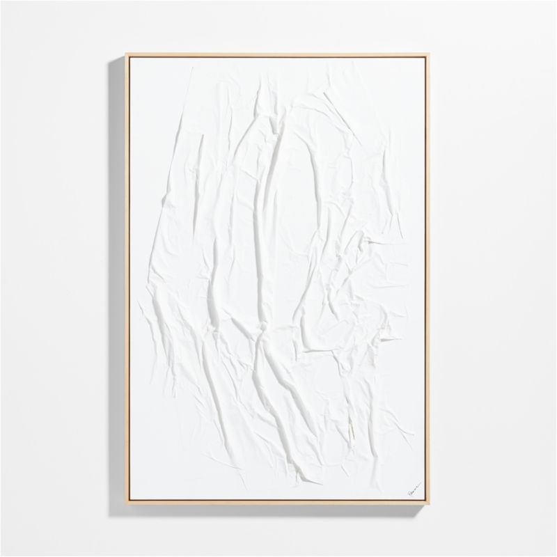 "Aspen" Framed White Textured Wall Art Print 41"x61" by Patrick St. Germain