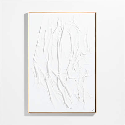 "Aspen" Framed White Textured Wall Art Print 41"x61" by Patrick St. Germain