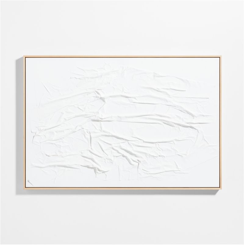 "Aspen" Framed White Textured Wall Art Print 41"x61" by Patrick St. Germain