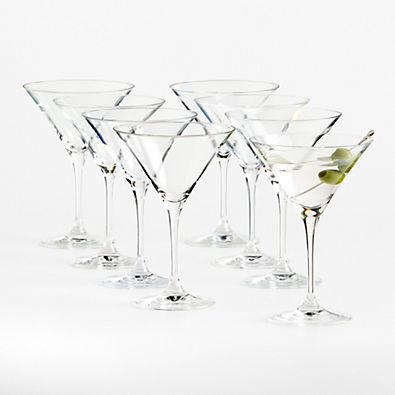 View Aspen 8-Oz. Martini Glasses, Set of 8 details