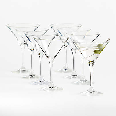 Aspen 8-Oz. Martini Glasses, Set of 8