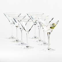 Aspen Martini Glasses, Set of 8 + Reviews | Crate & Barrel