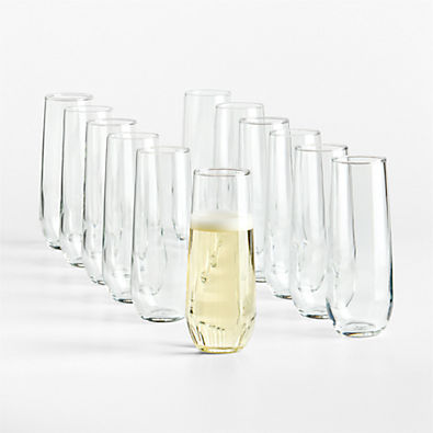 View Aspen 9-Oz. Stemless Flute Glasses, Set of 12 details