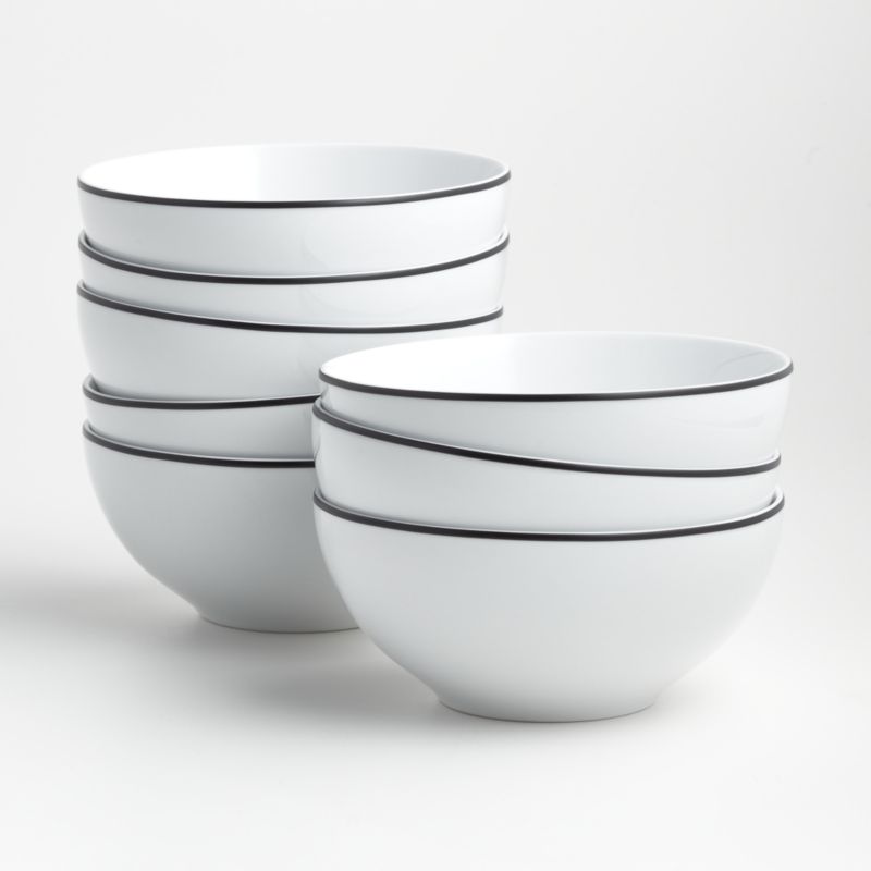 Aspen Black Band Bowls, Set of 8 - image 0 of 3