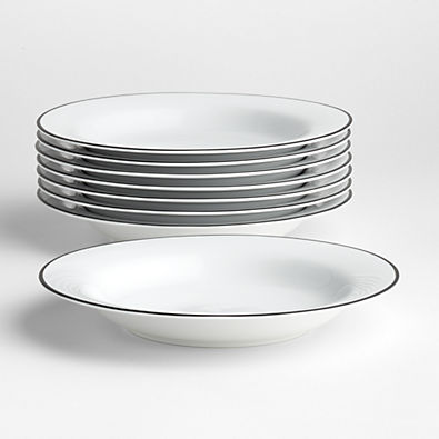 View Aspen Rimmed Black Band Low Bowls 9", Set of 8 details