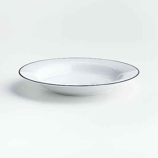 Aspen Rimmed Black Band Low Bowl