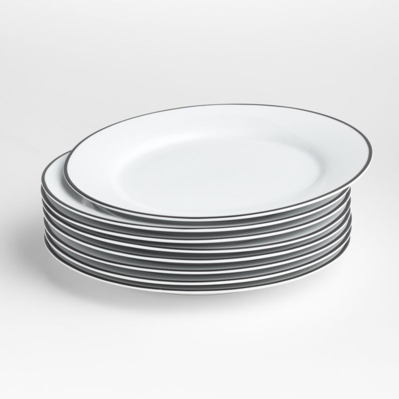 Aspen Rimmed Black Band Salad Plate