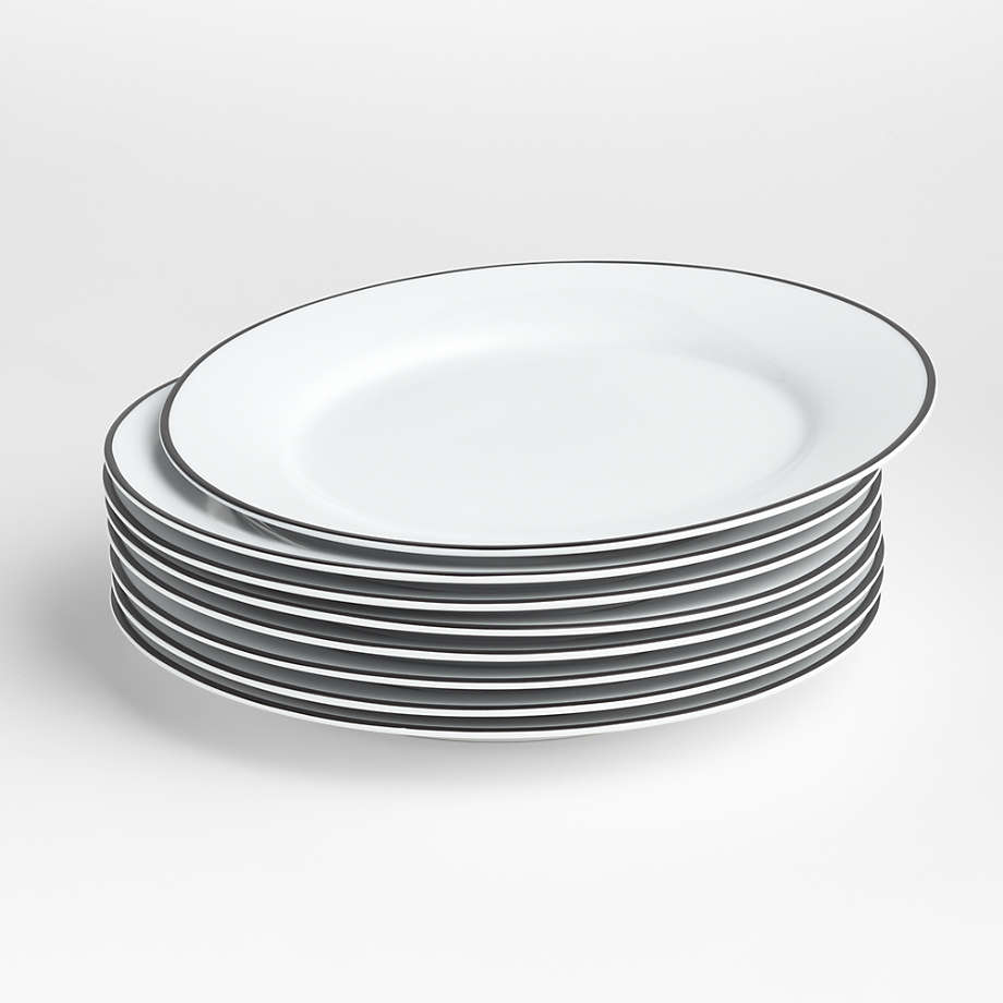 Aspen Rimmed Black Band Salad Plate