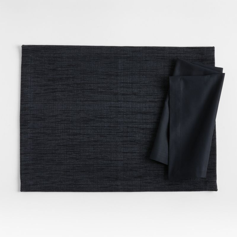 Aspen Rectangular Ink Black Cotton Placemat