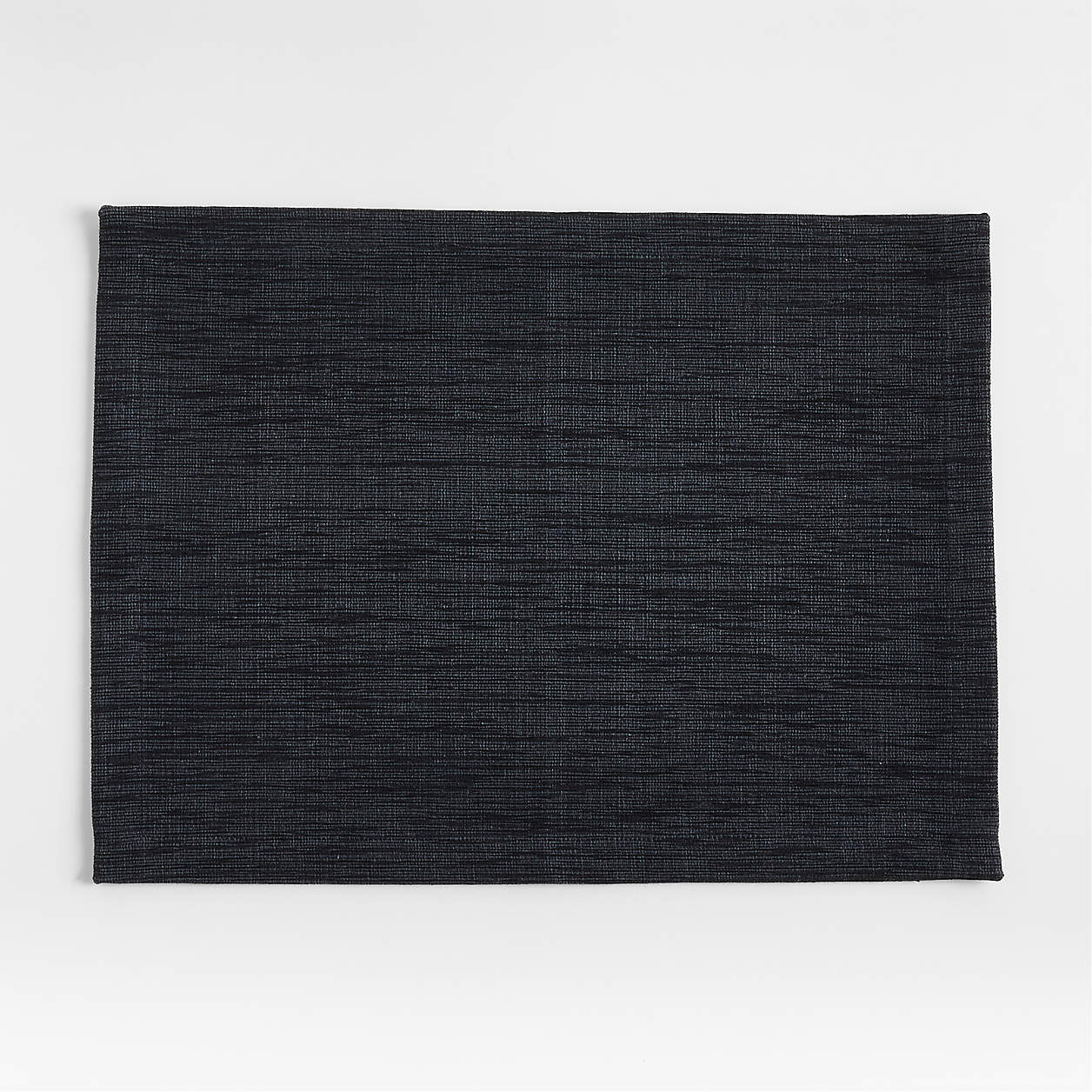 Aspen Rectangular Cotton Ink Black Placemat + Reviews Crate & Barrel