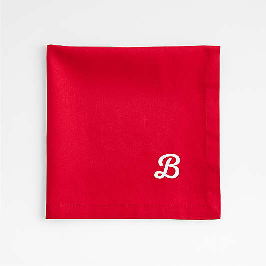 Aspen Cherry Red Organic Cotton Dinner Napkin