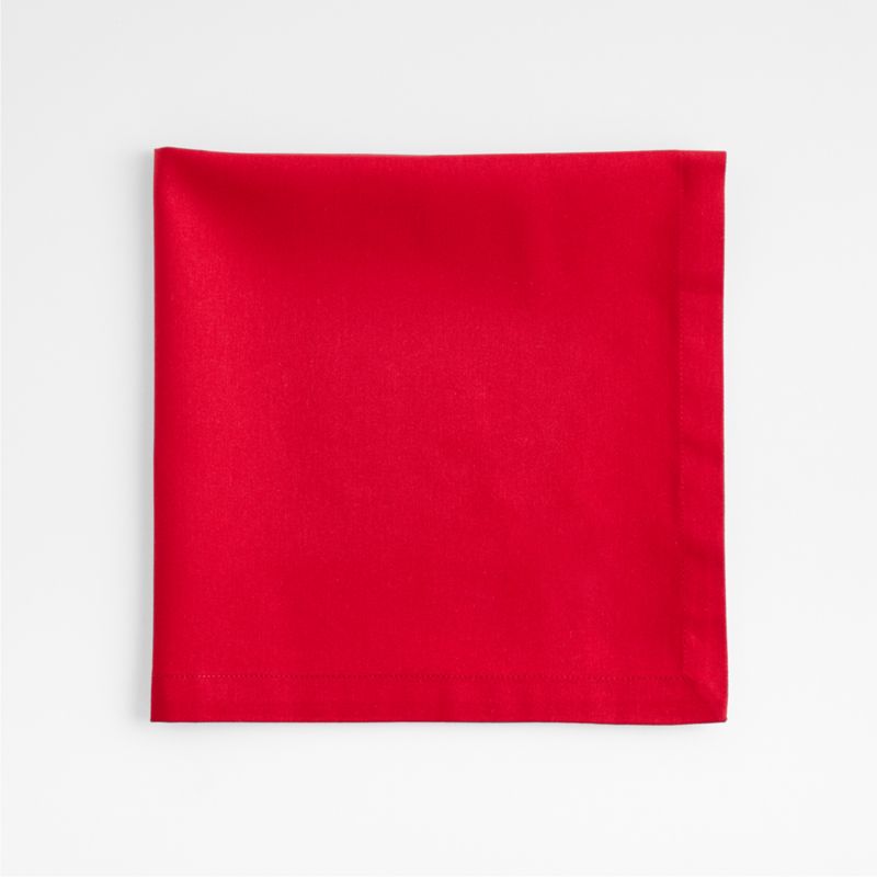 Aspen Cherry Red Organic Cotton Dinner Napkin - image 3 of 6