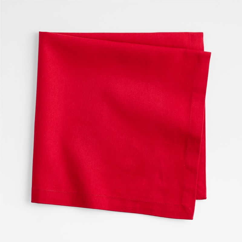 Aspen Cherry Red Organic Cotton Dinner Napkin - image 0 of 6