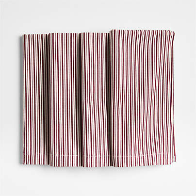 Aspen Striped Organic Cotton Dinner Napkin, Set of 4
