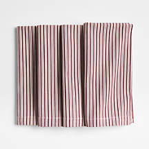 Aspen Striped Organic Cotton Dinner Napkin, Set of 4 + Reviews | Crate & Barrel