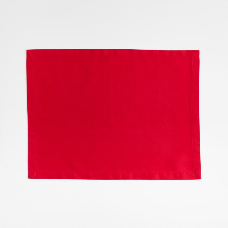 Aspen Cherry Red Organic Cotton Placemat - image 0 of 2