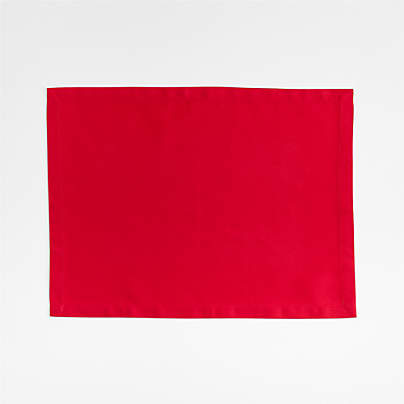 Aspen Cherry Red Organic Cotton Placemat