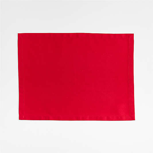 Aspen Cherry Red Organic Cotton Placemat