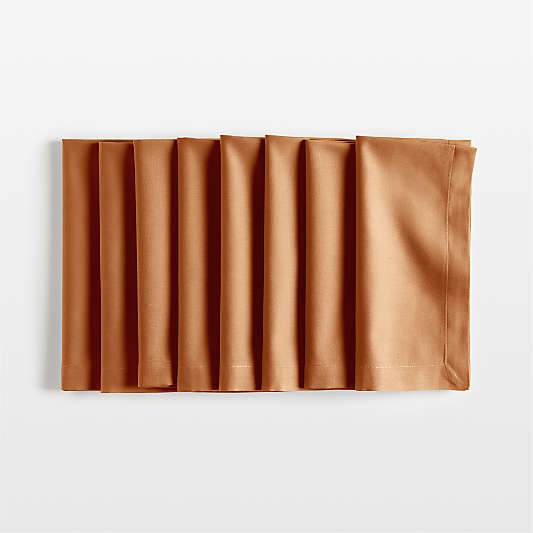 Aspen Brulee Brown Organic Cotton Napkin, Set of 8