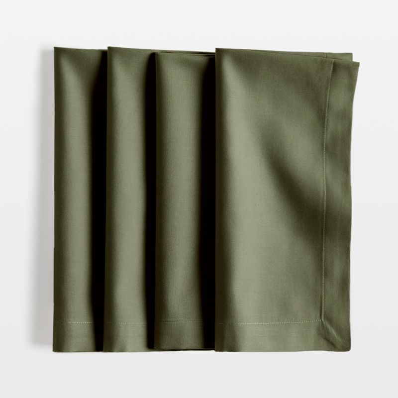 Aspen Burnt Green Organic Cotton Napkins, Set of 4 - image 0 of 4