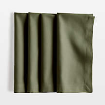 Aspen Burnt Green Organic Cotton Napkins, Set of 4 + Reviews | Crate & Barrel
