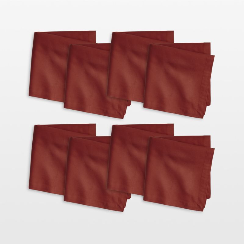 Aspen Brick Red Cotton Napkins, Set of 8 - image 0 of 8