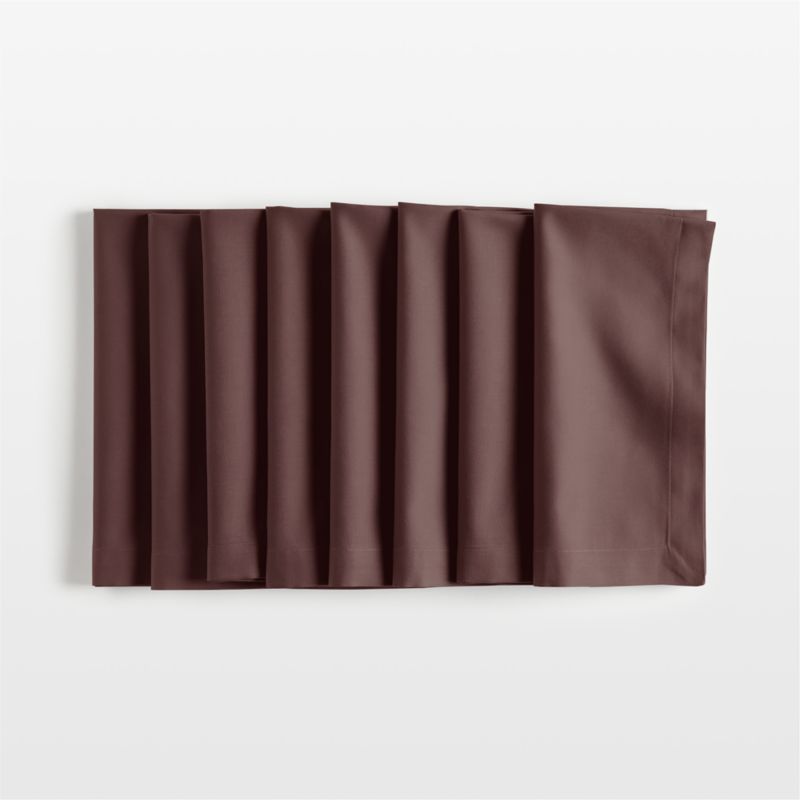 Aspen Cider Burgundy Organic Cotton Napkins, Set of 8 - image 0 of 3