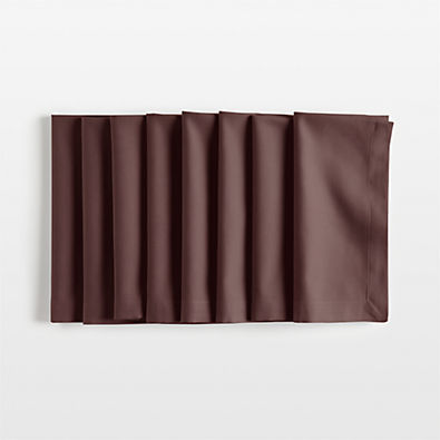 View Aspen Cider Burgundy Organic Cotton Napkins, Set of 8 details