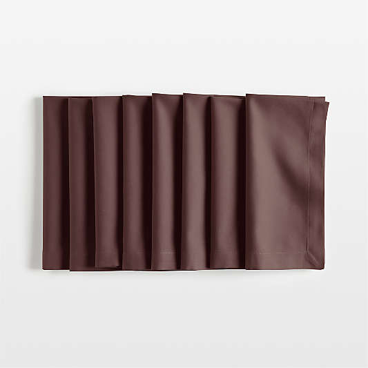 Aspen Cider Burgundy Organic Cotton Napkins, Set of 8