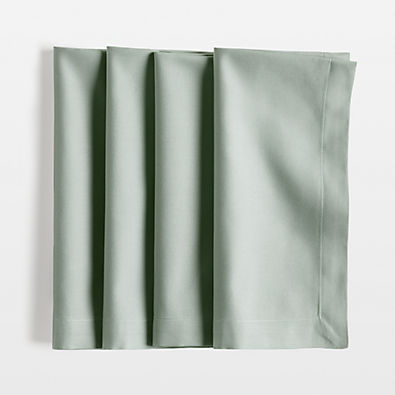 View Aspen Muted Teal Organic Cotton Napkin, Set of 4 details