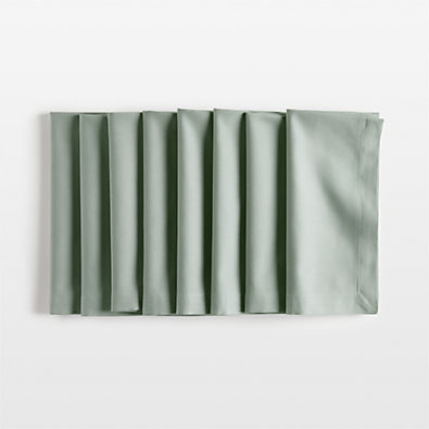 View Aspen Muted Teal Organic Cotton Napkin, Set of 8 details