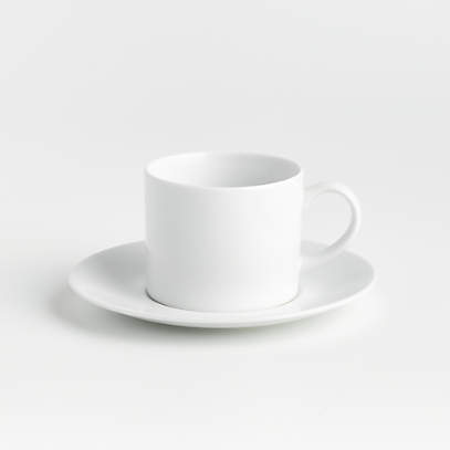 Aspen Cappuccino Cup with Saucer + Reviews | Crate & Barrel