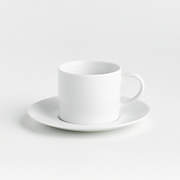 Cappuccino Cup and Saucer - White/brown - Home All