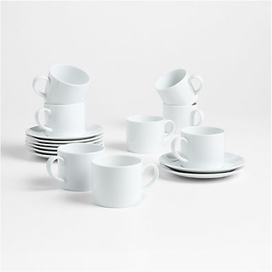 View Aspen 9-oz. Cup and Saucer, Set of 8 details