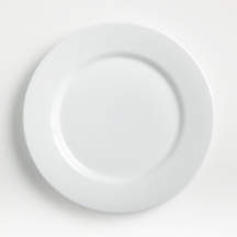 Aspen Rimmed Porcelain Dinner Plate (x8) | Crate & Barrel