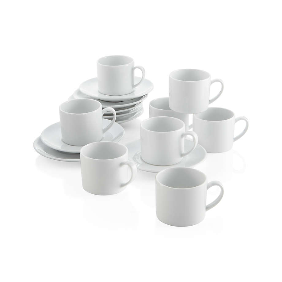 Aspen Espresso Cup with Saucer, Set of 8 + Reviews