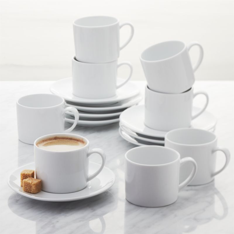 Aspen Cappuccino Cup with Saucer + Reviews | Crate & Barrel