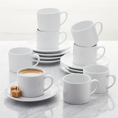 View Aspen 4-oz. Espresso Cup with Saucer, Set of 8 details