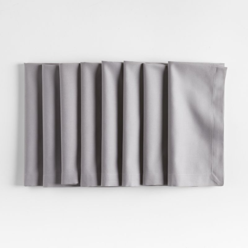 Aspen Metal Grey Organic Cotton Napkins, Set of 8 - image 0 of 5