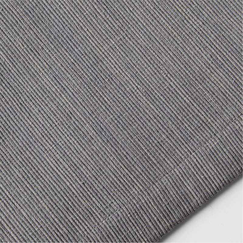 Grasscloth Rectangular Metal Grey Cotton Placemat