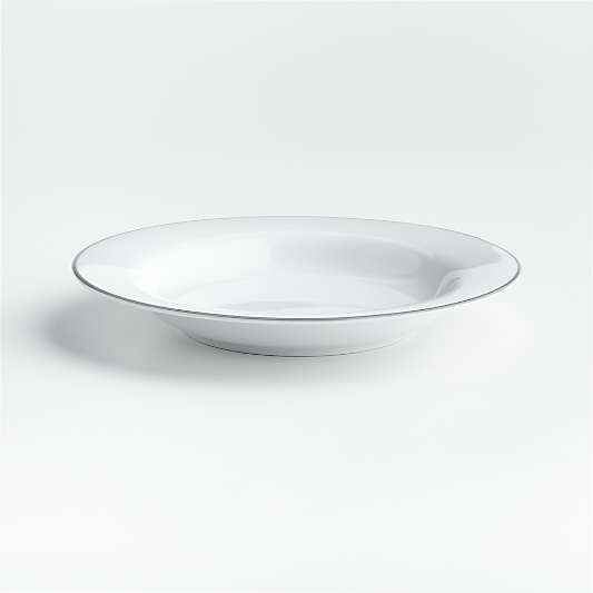 Aspen Rimmed Grey Band Low Bowl 9"